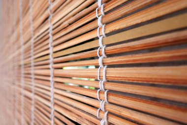 Backgrond tropikal bambu ahşap blinds