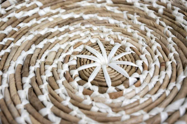 Pacific Islands clouse up of a woven wicker background — Stock Photo, Image