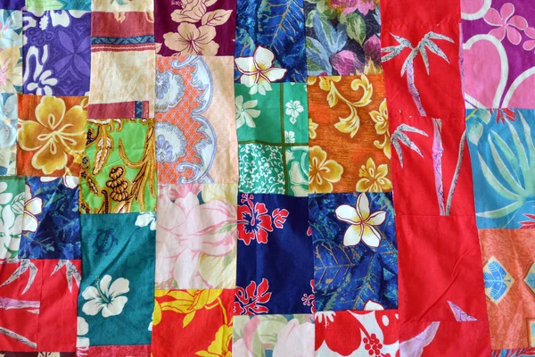 Polynesian patchwork quilt background