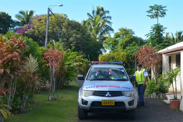 Острови Кука поліцейських автомобіля в Rarotonga — стокове фото