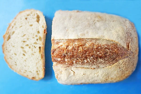 Pão fatiado pão falt visão de leigos — Fotografia de Stock