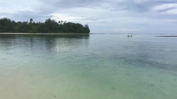 Краєвид Лагуни Місті Muri Захід Сонця Rarotonga Кука Острів — стокове відео