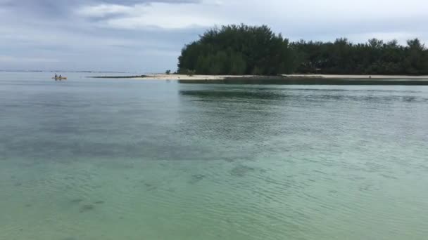 Landschap Van Muri Lagune Bij Zonsondergang Rarotonga Cook Island — Stockvideo
