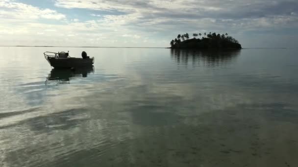 Paesaggio Della Laguna Muri Tramonto Rarotonga Cook Island — Video Stock