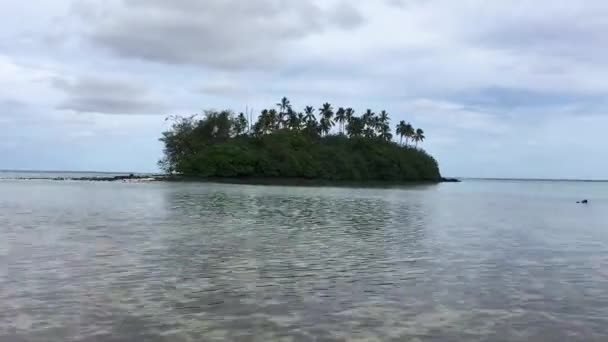Zaman Atlamalı Muri Lagoon Içinde Cook Adaları Rarotonga — Stok video
