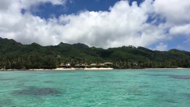 Paisaje Laguna Muri Rarotonga Islas Cook Laguna Muri Lugar Popular — Vídeos de Stock