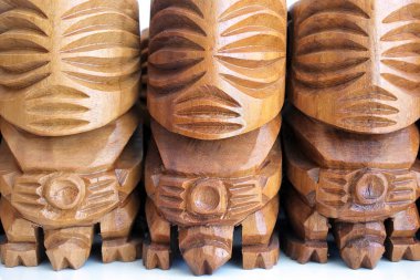 Polinezya Fishermans Tanrı erkek heykelcik heykel Rarotonga Cook