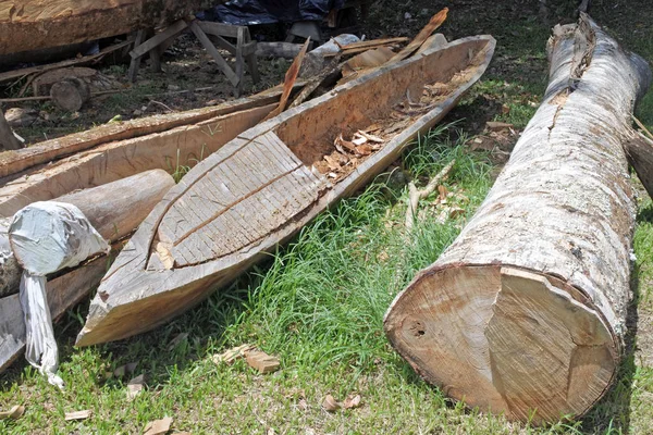 Polynesian canoe carving  Rarotonga Cook Islands — Stock Photo, Image