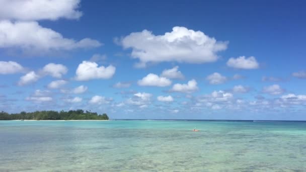 ラロトンガ島 クック諸島でムリ ラグーンの風景を見る — ストック動画