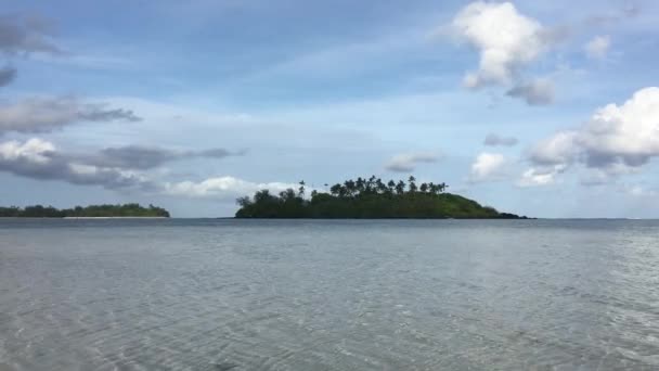 Landschapsmening Van Muri Lagune Rarotonga Cookeilanden — Stockvideo