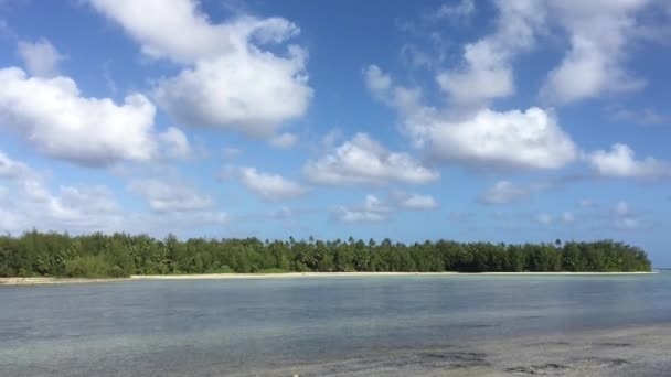 Tájkép Muri Lagúna Rarotonga Cook Szigetek — Stock videók