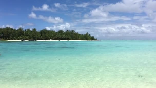 Paisaje Laguna Muri Rarotonga Islas Cook — Vídeo de stock