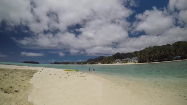 Laguna Muri Paisaje Rarotonga Islas Cook — Vídeos de Stock