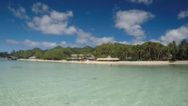 Krajobraz Laguny Muri Wyspy Cooka Rarotonga — Wideo stockowe
