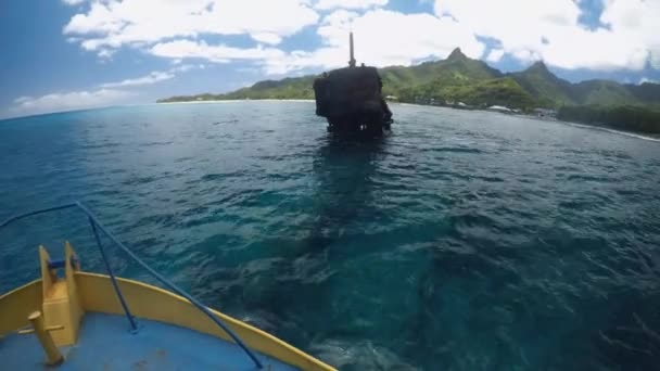 Shipwreck Avarue Raratonga Cook Islands — Stock Video