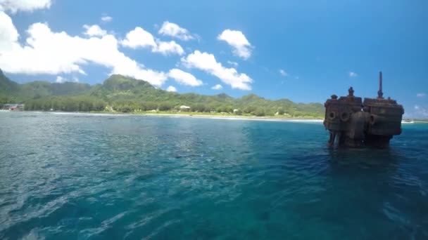 Naufragio Avarue Raratonga Islas Cook — Vídeo de stock