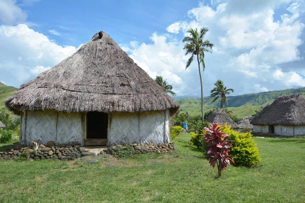 Navala dorp in de Ba hooglanden Fiji — Stockfoto