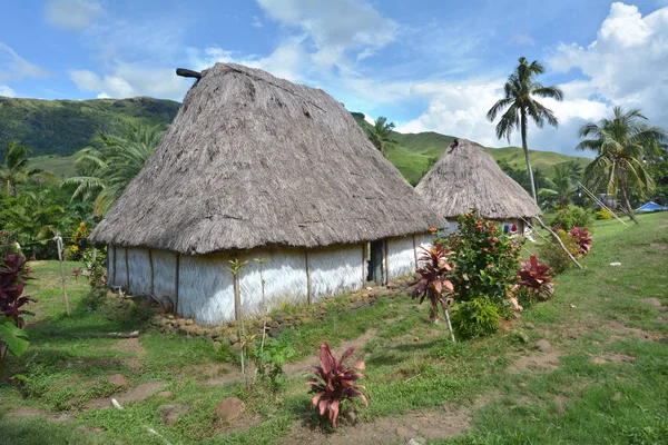 Wieś Navala w Fidżi Highlands Ba — Zdjęcie stockowe