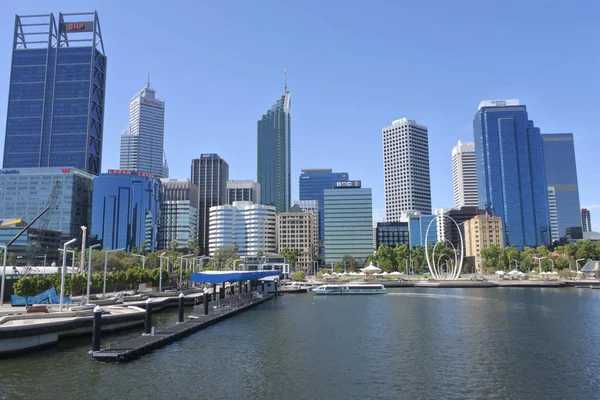 Perth distrito financeiro e empresarial central skyline Western Au — Fotografia de Stock