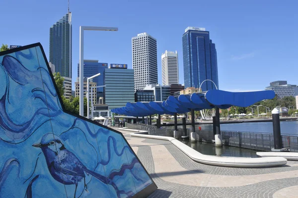 Elizabeth Quay v Perthu, západní Austrálie — Stock fotografie