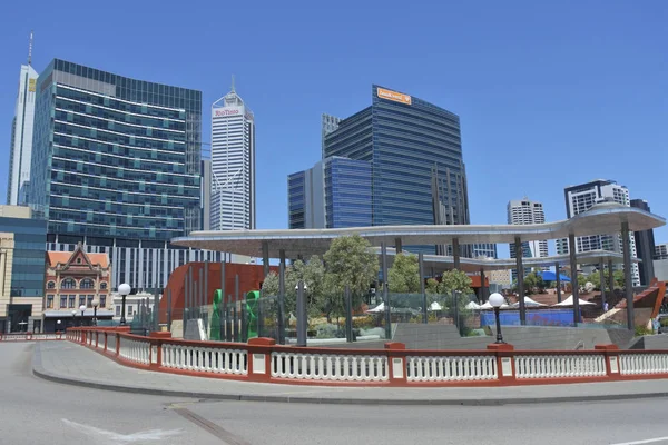 Perth centrale financiële en zakelijke district skyline Western Au — Stockfoto