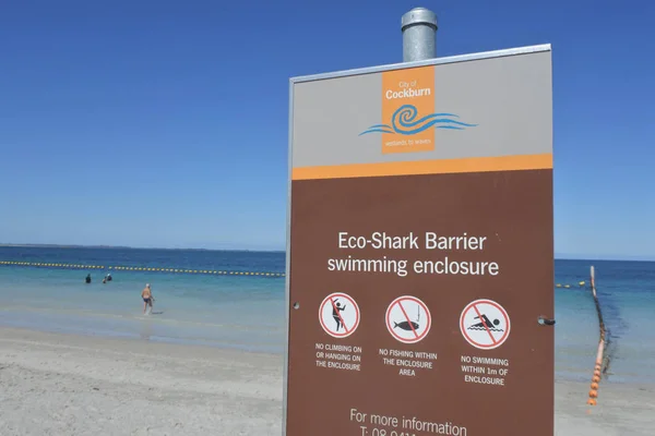 Eco Shark Barrier sign — Stock Photo, Image