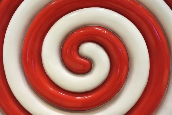 Red and white lollipop swirl background — 스톡 사진