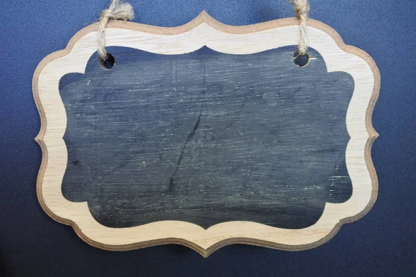 Wooden frame of a empty chalkboard sign — Stock Photo, Image