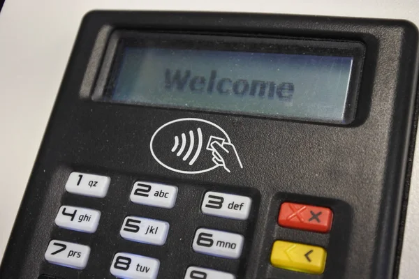Sistema de lector de terminales de pago sin contacto móvil — Foto de Stock
