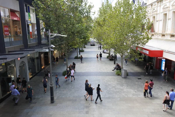 Luchtfoto van Murray Street Mall in Perth West-Australië — Stockfoto