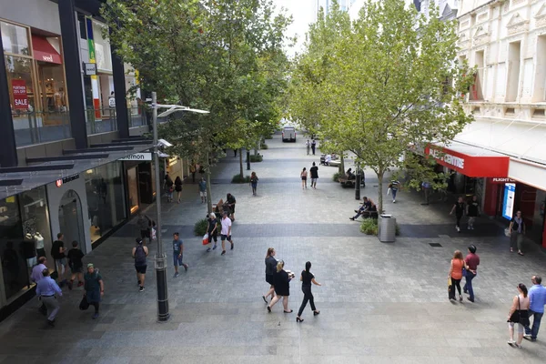 Perth Batı Avustralya 'daki Murray Street AVM' nin hava görüntüsü 
