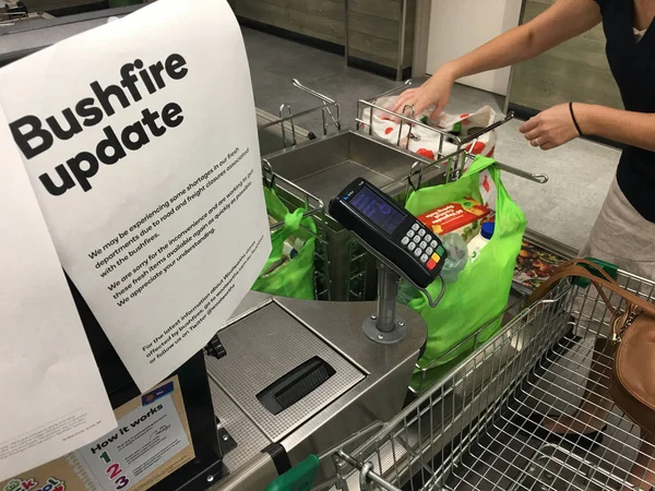 Australia Bushfire update in supermarket — 스톡 사진