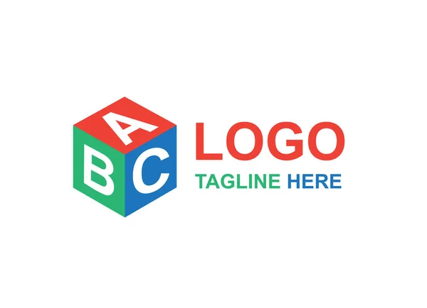 Vector Abc Cube Icono Concepto Logo Marca Geométrica Logotipo Empresa — Archivo Imágenes Vectoriales