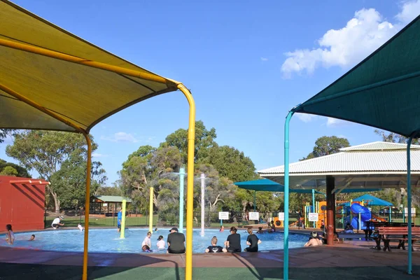 Perth Mar 2020 Visitors Whiteman Park Pool Whiteman Park Apopular — Stock Photo, Image