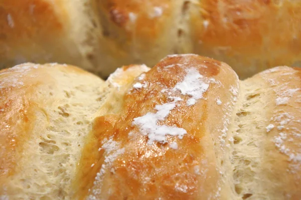 Primer Plano Del Pan Judío Challah Servido Mesa Del Sábado — Foto de Stock