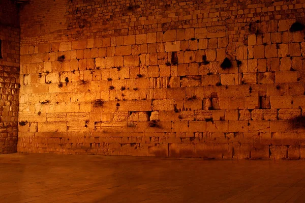 Muro Del Pianto Occidentale Kotel Vuoto Nella Città Vecchia Gerusalemme — Foto Stock