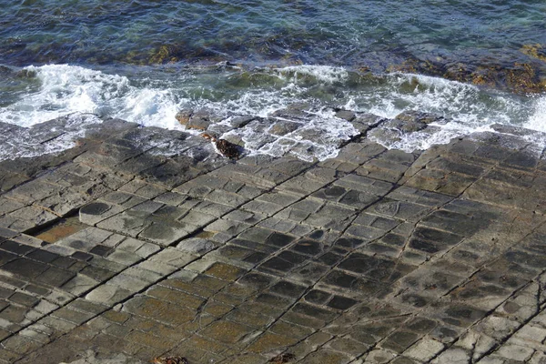Légi Tájkép Tessellated Pavement Pirates Bay Tasman Peninsula Tasmania Ausztrália — Stock Fotó