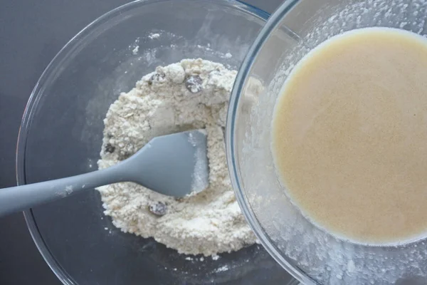 Точка Зору Приготування Тістової Суміші Печива Кухні — стокове фото