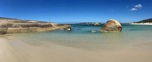 Vista Panorámica Del Paisaje Playa Greens Pool Con Rocas Costa —  Fotos de Stock