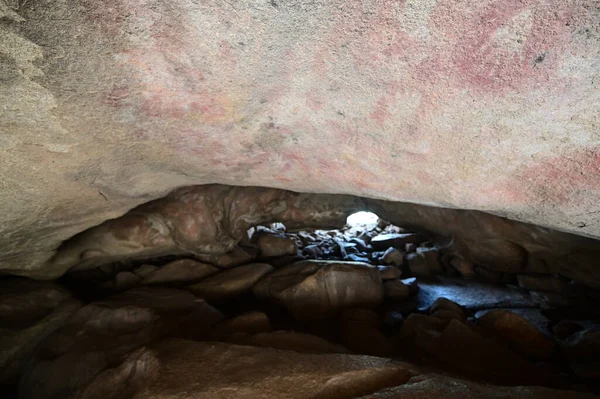 Starożytny Australijski Autochtoniczny Obraz Skalny Mulkas Cave Pobliżu Hyden Zachodniej — Zdjęcie stockowe