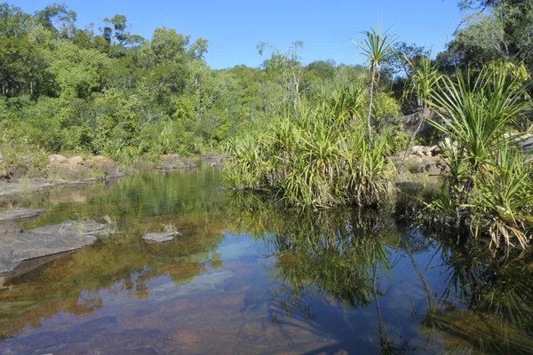 Landschap Uitzicht Rotspartijen Kakadu National Park Het Territorium Van Australië — Stockfoto