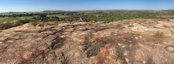 Vista Panorâmica Paisagem Sítio Arte Rupestre Ubirr Parque Nacional Kakadu — Fotografia de Stock