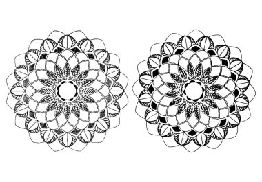 Mandala çiçekler. El yapımı çizmek.