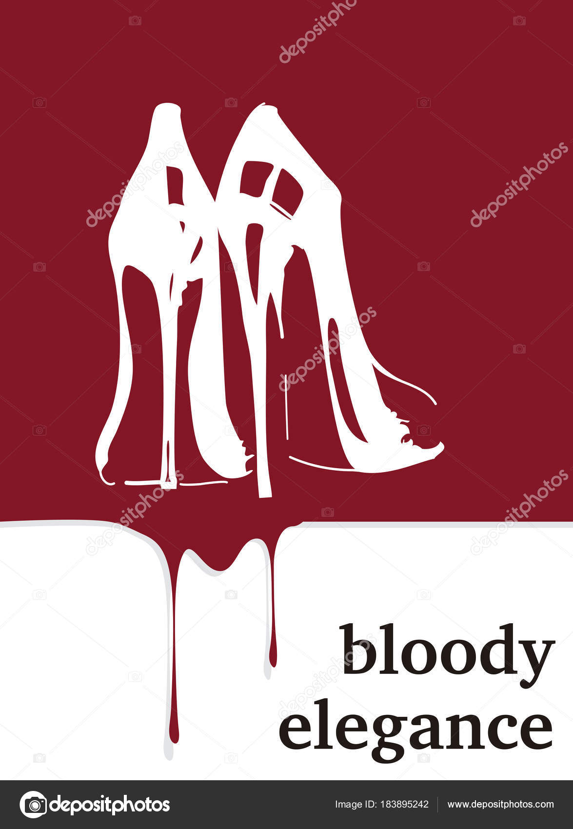 blood red high heels