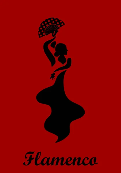 Flamenco woman poster — Stock Vector