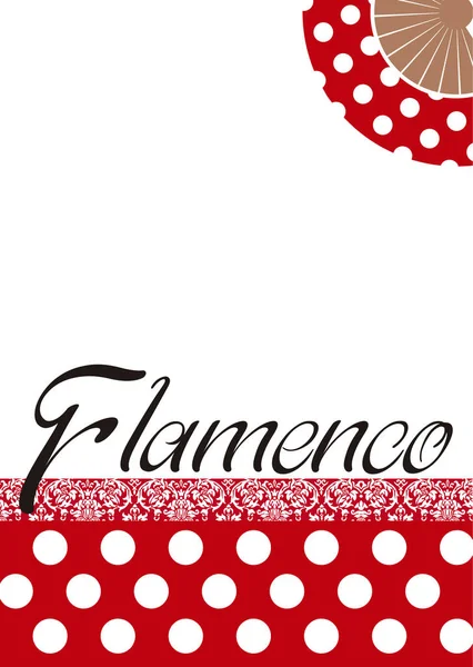 Plakat flamenco. Ludowy taniec hiszpański — Wektor stockowy