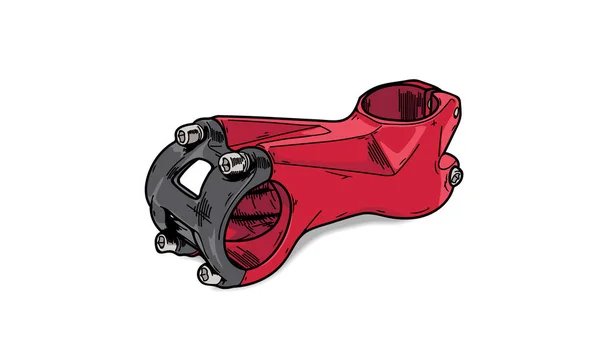 Ilustrasi Tangan Tinta Digambar Style Bike Cadangan Bagian Untuk Toko - Stok Vektor