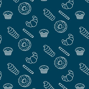 Mavi arka planda rastgele saçılmış şekerler dizisi. Paketlemede, örümcek ağında yönetim kurulu olarak kullanılabilir. Karambol. Romantik atmosfer. Sevgililer için yer