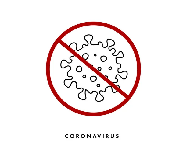 Assine Cuidado Coronavírus Parem Coronavírus Surto Coronavírus Perigo Coronavírus Doença —  Vetores de Stock