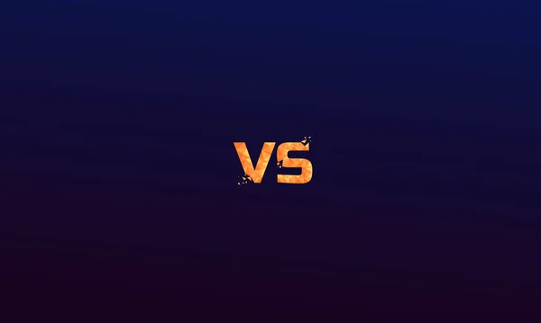 Orange polygonal versus logo vs betűk a sport és a harc verseny. Csata vs mérkőzés, játék koncepció versenyképes vs Vector illusztráció — Stock Vector
